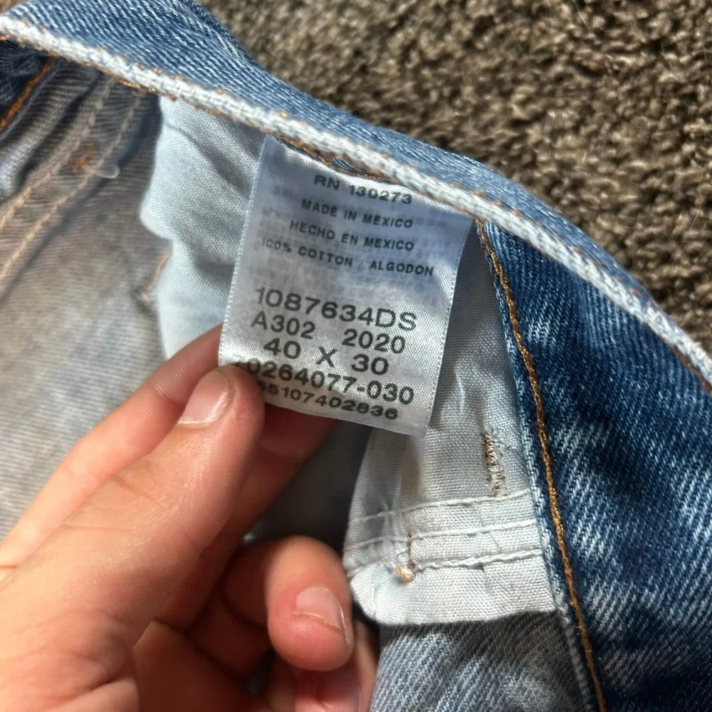 Wrangler Relaxed Fit Jeans Mens 40x30 Blue Excellent Straight Leg 1087634DS